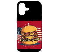 Cool America Burger Costume aux Couleurs patriotiques Coque pour iPhone 17