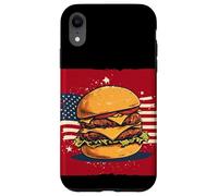 Cool America Burger Costume aux Couleurs patriotiques Coque pour iPhone XR