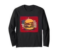 Cool America Burger Costume aux Couleurs patriotiques Manche Longue