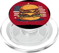Cool America Burger Costume aux Couleurs patriotiques PopSockets PopGrip pour MagSafe