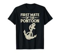 Cool Anchor First Mate On The Ponton Boat Boat Party T-Shirt