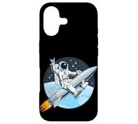 Cool Astronaut Riding a Launch Rocket Illustration Coque pour iPhone 17