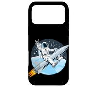 Cool Astronaut Riding a Launch Rocket Illustration Coque pour iPhone 17 Pro Max