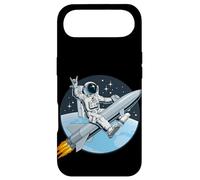 Cool Astronaut Riding a Launch Rocket Illustration Coque pour iPhone Air