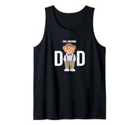 Cool Awesome Dad Teddy Bear Illustration Graphic Designs Débardeur