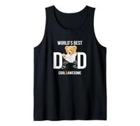 Cool Awesome World's Best Dad Ever, Dad Teddy Bear Graphic Débardeur