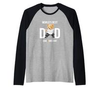 Cool Awesome World's Best Dad Ever, Dad Teddy Bear Graphic Manche Raglan