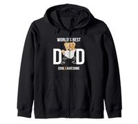 Cool Awesome World's Best Dad Ever, Dad Teddy Bear Graphic Sweat à Capuche