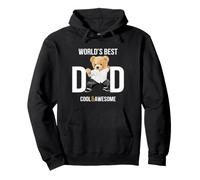 Cool Awesome World's Best Dad Ever, Dad Teddy Bear Graphic Sweat à Capuche