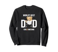 Cool Awesome World's Best Dad Ever, Dad Teddy Bear Graphic Sweatshirt
