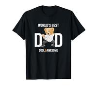 Cool Awesome World's Best Dad Ever, Dad Teddy Bear Graphic T-Shirt