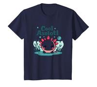Cool Axolotl Kid Aquatic Adventure pour garçons T-Shirt, Enfant, Bleu Marine, 2 Ans