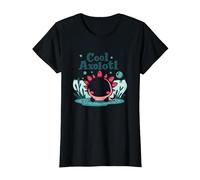 Cool Axolotl Kid Aquatic Adventure pour garçons T-Shirt, Femme, Noir, 3XL
