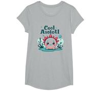 Cool Axolotl Kid Aquatic Adventure pour garçons T-Shirt, Fille, Gris Chiné, M