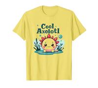 Cool Axolotl Kid Aquatic Adventure pour garçons T-Shirt, Homme, Citron, S