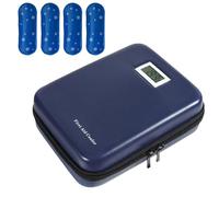 Cool Bag, Insulated Cooler Case, Medicine Travel Storage, 8.27x6.3x2.36 inches, Long-Lasting Cooling Box, Built-in Temperature Display, for Camping Flight Car Business Trip Outdoor Use