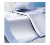 Cool Bamboo Matelas rafraîchissant antibactérien et doux pour la peau Lavable en machine Non déformable Idéal pour un usage domestique Bleu 180 x 220 cm/77 cm