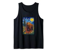 Cool Bear in The Starry Night Painting Concept Graphic Art Débardeur
