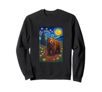 Cool Bear in The Starry Night Painting Concept Graphic Art Sweatshirt