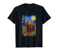 Cool Bear in The Starry Night Painting Concept Graphic Art T-Shirt