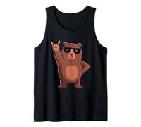 Cool Bear Rock on Funny Animal Cartoon Lunettes de Soleil Design Débardeur