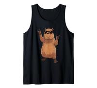 Cool Beaver Rock and Roll Lunettes de Soleil en Forme d'animal Amusant Débardeur