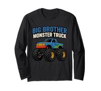 Cool Big Brother Monster Truck Family Matching Outfit Manche Longue