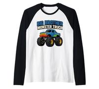 Cool Big Brother Monster Truck Family Matching Outfit Manche Raglan