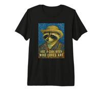 Cool Bitch Art Lover Raton Laveur Selfie Peinture Style Vincent Van Gogh T-Shirt Haut de Gamme