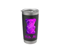 Cool Bite Me Colorful Gummy Bear Candy Illustration Graphic Gobelet isotherme en acier inoxydable double paroi