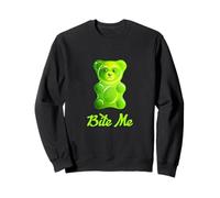 Cool Bite Me Colorful Gummy Bear Candy Illustration Graphic Sweatshirt