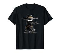 Cool Black Cowboy Ninja T-Shirt