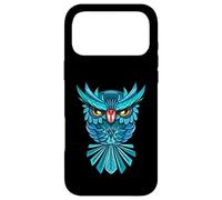 Cool Blue Halloween Night Owl Illustration Graphic Design Coque pour iPhone 17 Pro Max