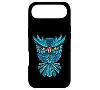 Cool Blue Halloween Night Owl Illustration Graphic Design Coque pour iPhone Air