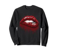 Cool Bold & Sexy Woman Red Lips Outfit Graphic Design Style Sweatshirt
