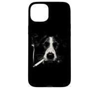 Cool Border Collie fumant Un Chien Cigarette Coque pour iPhone 15 Plus