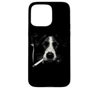 Cool Border Collie fumant Un Chien Cigarette Coque pour iPhone 15 Pro Max
