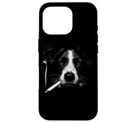 Cool Border Collie fumant Un Chien Cigarette Coque pour iPhone 16 Pro