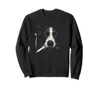 Cool Border Collie fumant Un Chien Cigarette Sweatshirt