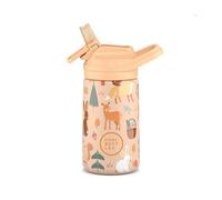 Cool Bottles - Bouteille d'eau en acier inoxydable pour enfants, bouteille isotherme pour enfants - Boissons froides pendant 36 heures et chaudes pendant 18 heures- Woodland Buddies 350ml