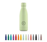 Cool Bottles - Bouteille en Acier Inoxidable - 350 ml - Pastel Green - 23,5 x 7 cm - Bouteille Isotherme - Boissons Froides 36 Heures Boissons Chaudes 18 Heures - Triple-Cool Technology - Sans BPA