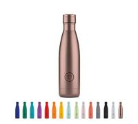 Cool Bottles - Bouteille en Acier Inoxidable - 500 ml - Metallic Rose- 26,5 x 7 cm - Bouteille Isotherme - Boissons Froides 36 Heures Boissons Chaudes 18 Heures - Triple-Cool Technology - Sans BPA
