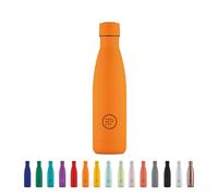 Cool Bottles - Bouteille en Acier Inoxidable - 500 ml - Vivid Orange - 26,5 x 7 cm - Bouteille Isotherme - Boissons Froides 36 Heures Boissons Chaudes 18 Heures - Triple-Cool Technology - Sans BPA