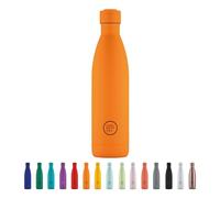 Cool Bottles - Bouteille en Acier Inoxidable - 750 ml - Vivid Orange - 30,5 x 7 cm- Bouteille Isotherme - Boissons froides 36 heures et chaudes 18 heures - Triple-Cool Technology - Sans BPA