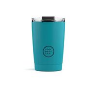 Cool Bottles - Gobelet Isotherme en Acier Inoxydable 330 ml - Tasse Thermique avec Couvercle Hermétique - Boissons froides 10h et chaudes 5h - Finition Anti-tâches - Vivid Turquoise