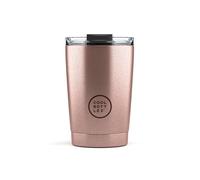 Cool Bottles - Gobelet Isotherme en Acier Inoxydable 330 ml - Tasse Thermique avec Couvercle Hermétique - Boissons froides 10h et chaudes 5h - Finition Anti-tâches - Metallic Rose