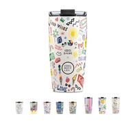 Cool Bottles Good Vibes Bouteille isotherme en acier inoxydable sans BPA pour boissons froides 10 heures et chaudes 5 heures