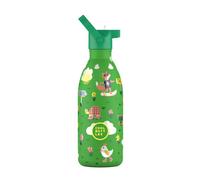 Cool Bottles Gourde Isotherme Enfant 500 ml Rolling Skaters | Bouteille thermique enfant en acier inox avec paille : 36 h froid, 18 h chaud, bouchon anti-fuites.