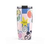 Cool Bottles - Mug isotherme en acier inoxydable 550 ml - Tasse à café, sans BPA - Étanche avec couvercle hermétique- Boissons froides 10 h et chaudes 5 h - Sticker Fever x Nebula