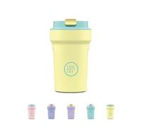 Cool Bottles - Paradise Tumbler - Gobelet Isotherme en Inox - 350 ml - Creta - Jaune et Cyan - Couvercle Hermétique - Boissons Froides 10h et Chaudes 5h - Finition Anti-tâches